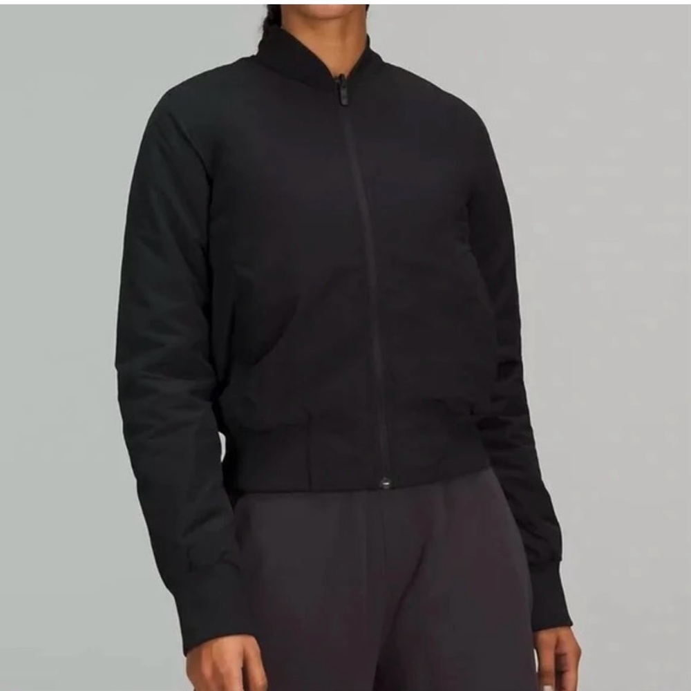 Lululemon Black Bomber Jacket